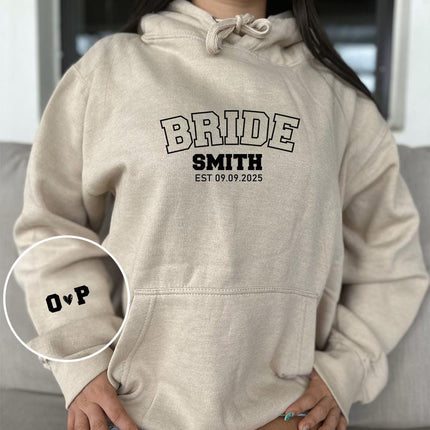 Adult Hoodie Sweatshirt Cozy Pullover Fleece Winter Outfit Gift for Her and Him Bride And Groom