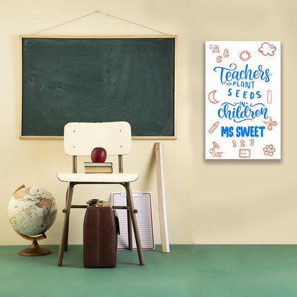 Sign Classroom Door Decor Hardcover 14x22 in Teachers Plant Seeds In Children