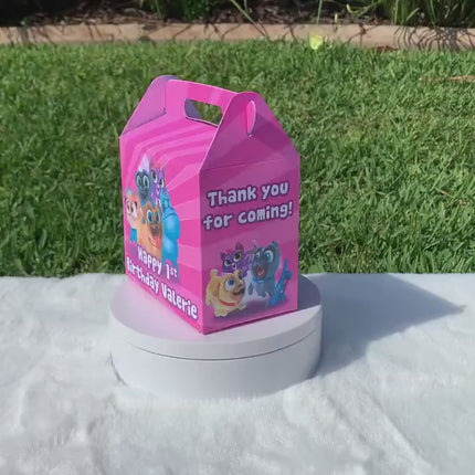 Puppy Dog Pals Candy Gable Box for Birthday Party Favors 12 Pack - 4.4x4.5in Girl