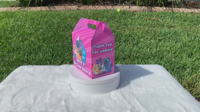 Puppy Dog Pals Candy Gable Box for Birthday Party Favors 12 Pack - 4.4x4.5in Girl