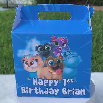 Puppy Dog Pals Candy Gable Box for Birthday Party Favors 12 Pack - 4.4x4.5in