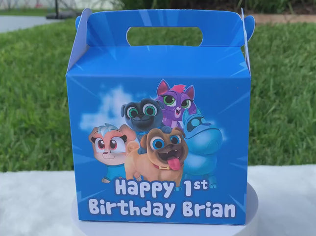 Puppy Dog Pals Candy Gable Box for Birthday Party Favors 12 Pack - 4.4x4.5in