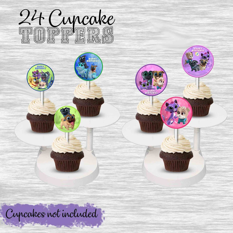 Puppy dog pals cupcake toppers - 24pack