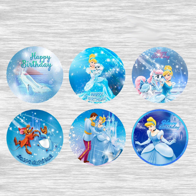 Cinderella cupcake toppers - 24pack