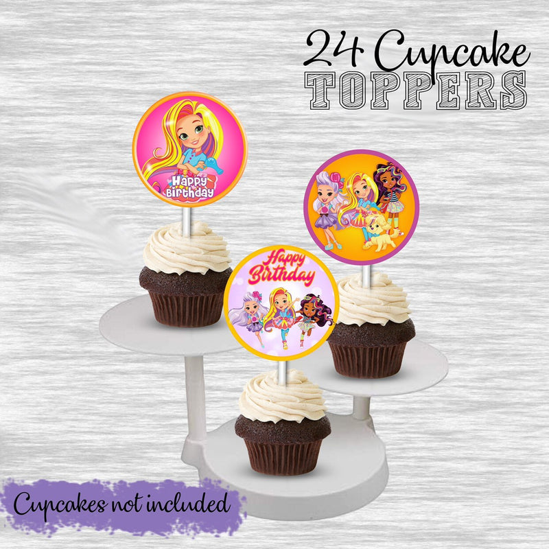 Sunny Day cupcake toppers - 24pack