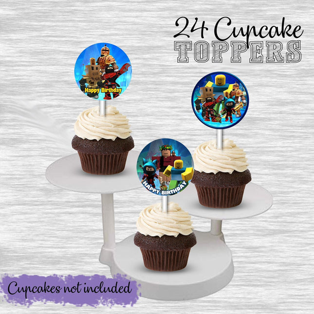 Roblox cupcake toppers - 24pack