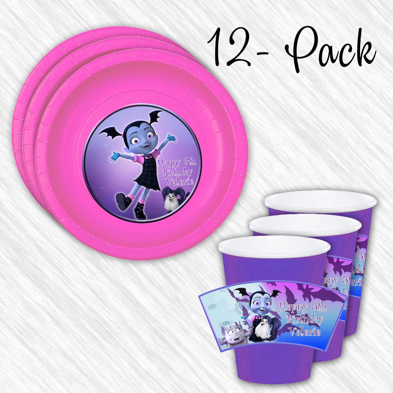 Vampirina paper plates and cups - 12pack