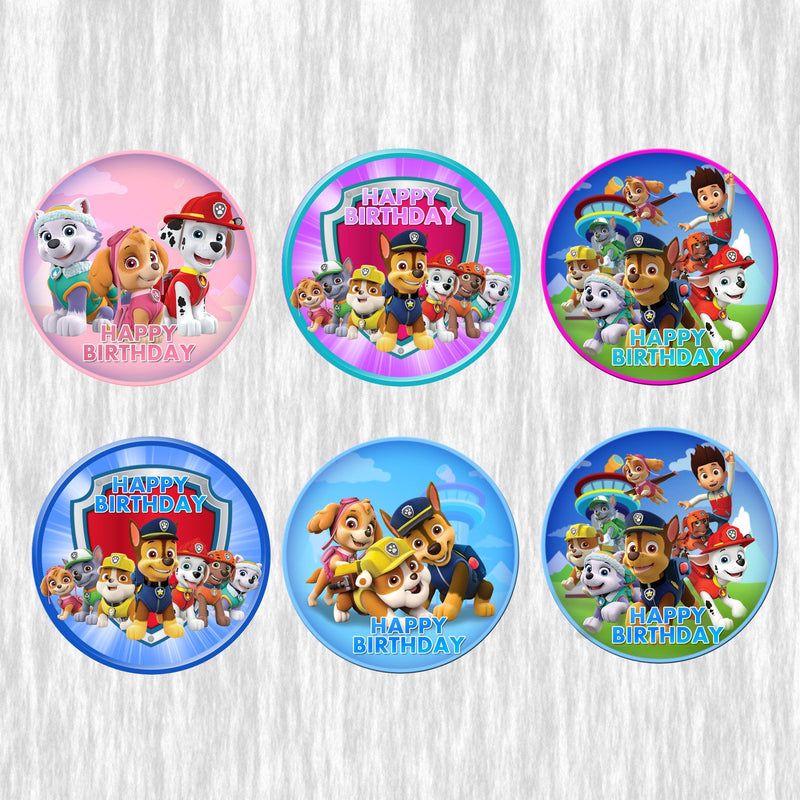 Paw patrol cupcake toppers - 24pack