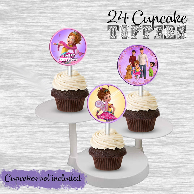 Fancy Nancy cupcake toppers - 24pack