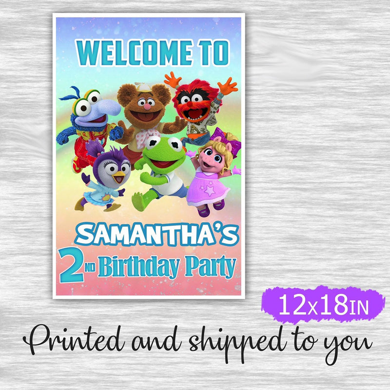 Muppet babies welcome sign - printed and shipped