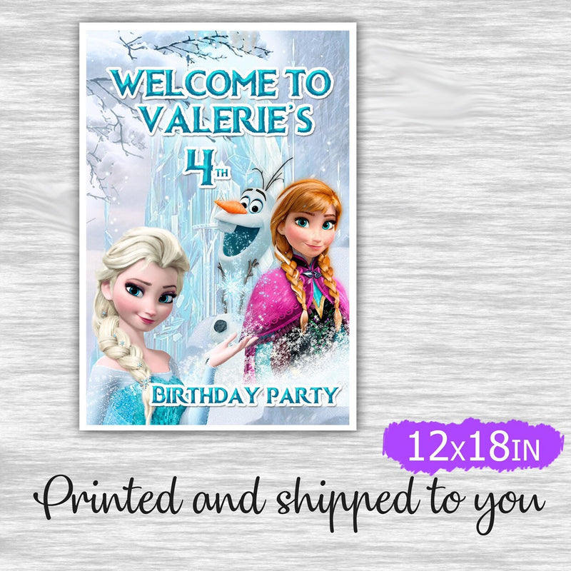 Frozen welcome sign - printed and shipped