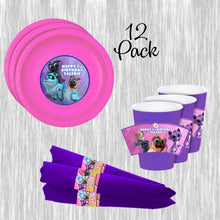 Load image into Gallery viewer, Puppy dog pals paper plates, cups and napkins - 12pack
