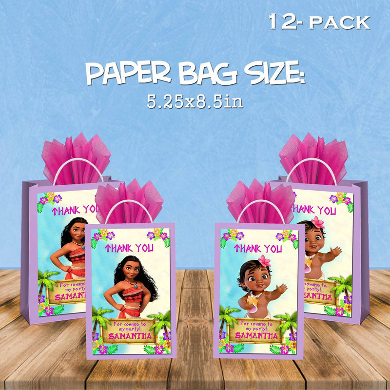 Moana favor bags - gift bags - candy bags - 12pack