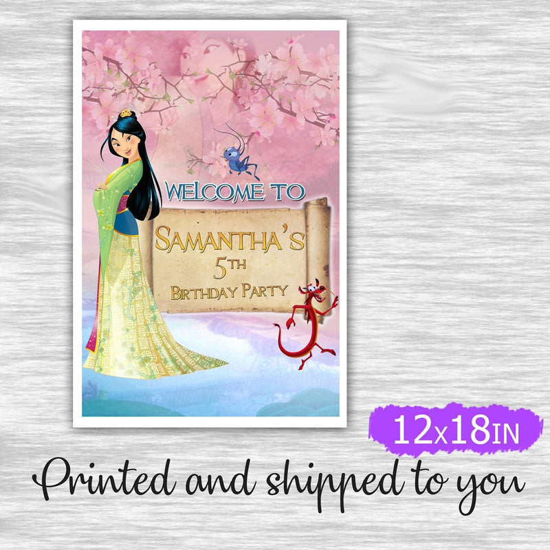 Mulan welcome sign - printed and shipped