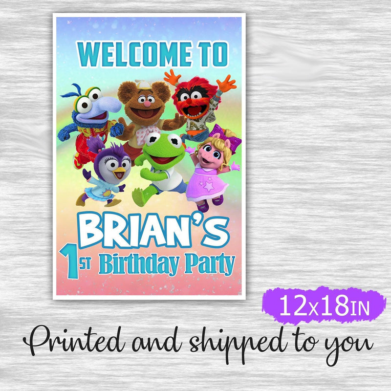 Muppet babies welcome sign - printed and shipped