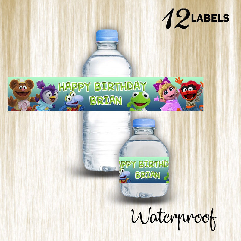 Muppet babies bottle labels - ready to use - waterproof