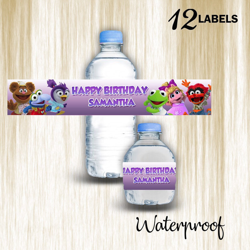 Muppet babies bottle labels - ready to use - waterproof