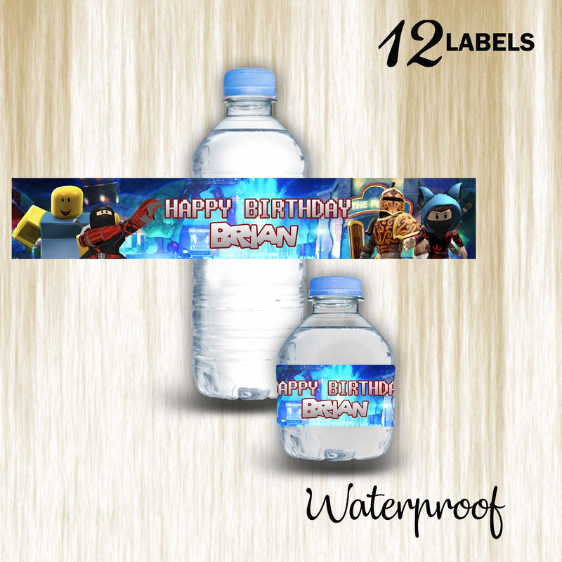 Roblox bottle labels - ready to use - waterproof