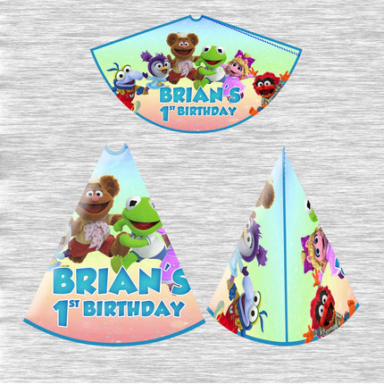 Muppet babies party hats - ready to use