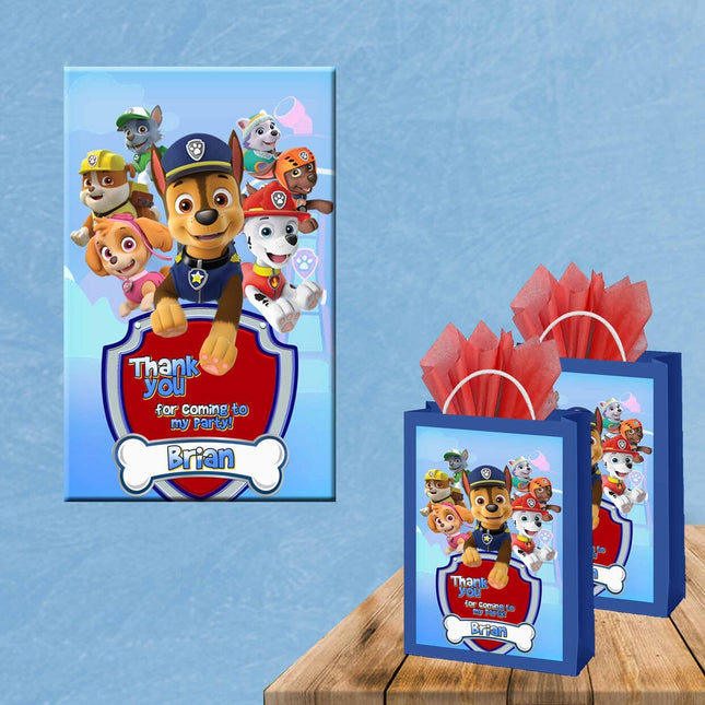 Paw patrol favor bags - gift bags - candy bags - 12pack