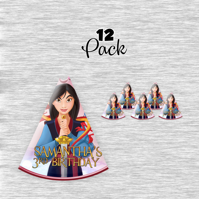 Mulan party hats - ready to use