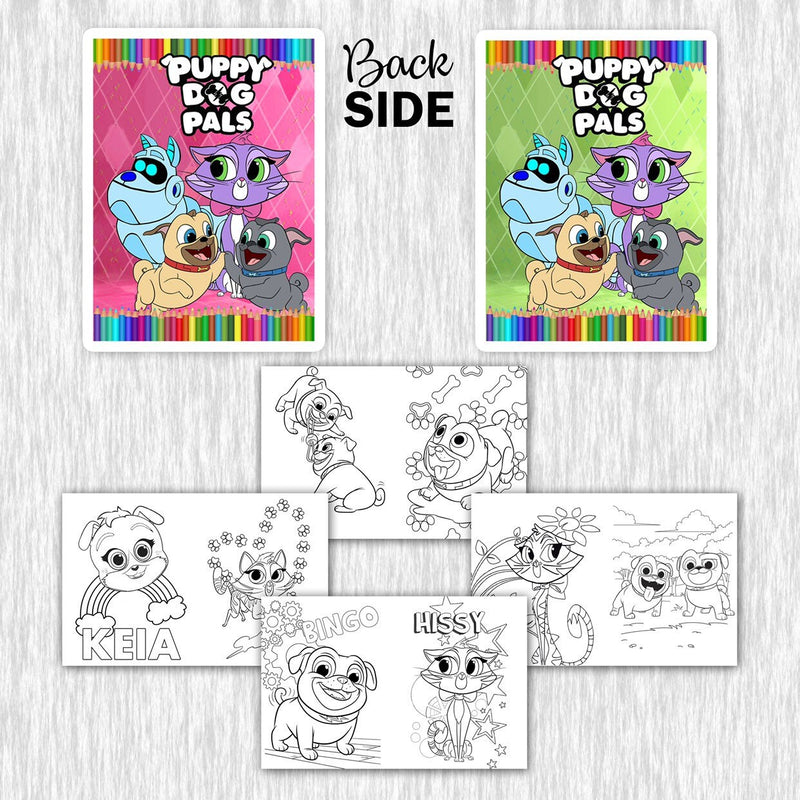 Puppy dog pals coloring books with crayons for party favors - 12pack