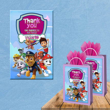 Paw patrol favor bags - gift bags - candy bags - 12pack