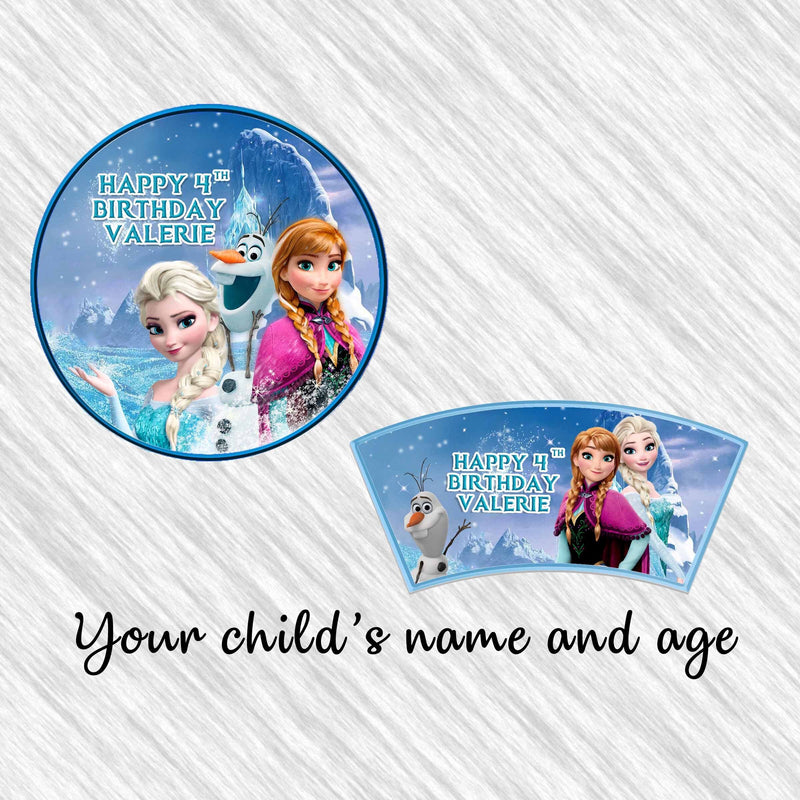 Frozen paper plates, cups and napkins- 12pack