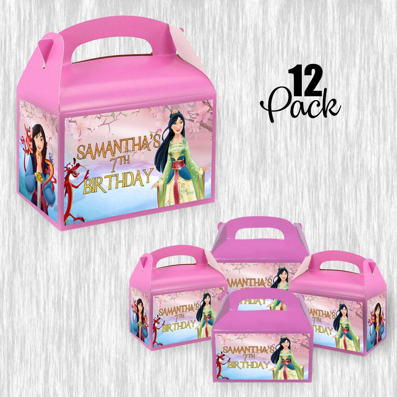 Mulan Small Gable box - treat box - 4.5x3in - 12pack