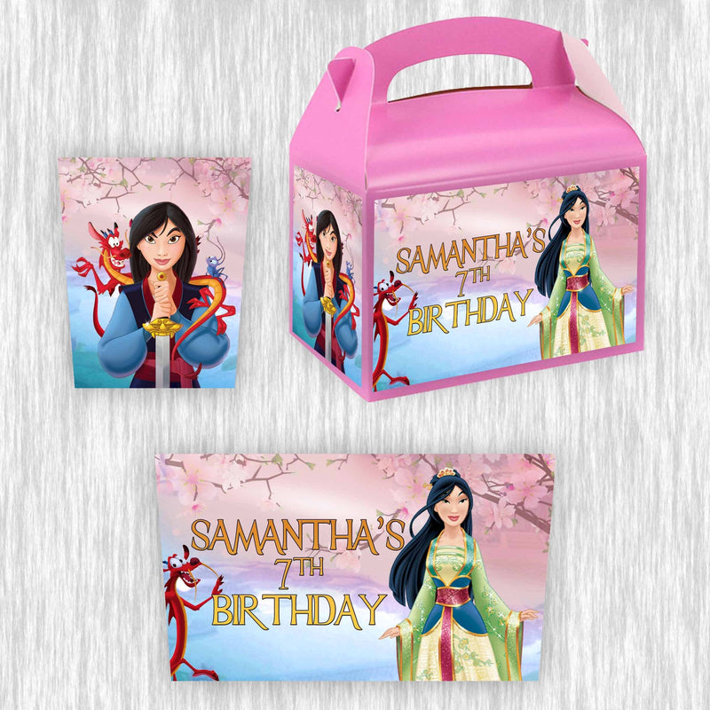 Mulan Small Gable box - treat box - 4.5x3in - 12pack