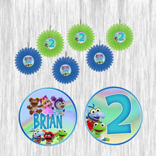 Load image into Gallery viewer, Muppet Babies Small Fan Decoration- 6 or 12 Pack- size 6in
