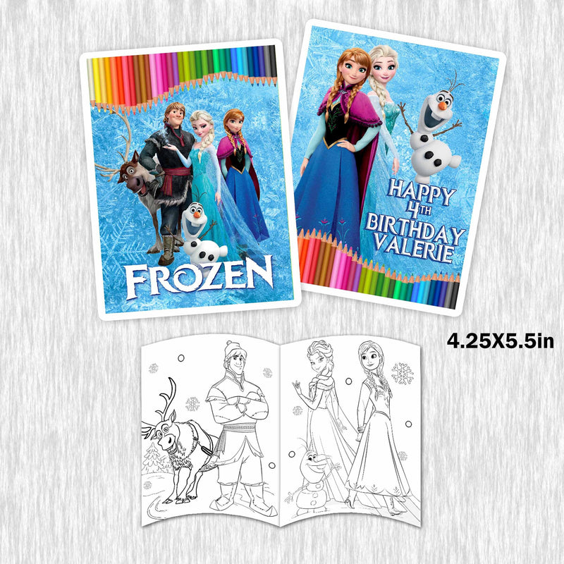 Frozen coloring books with crayons for party favors - 12pack