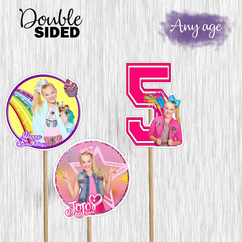 JoJo Siwa centerpieces - double sided - Ready to use