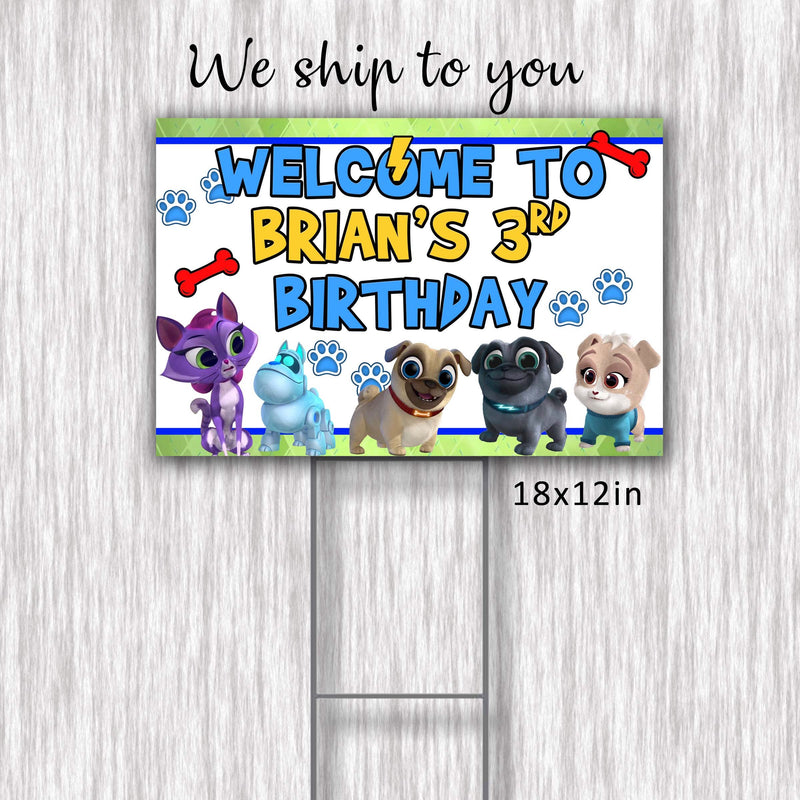 Puppy Dog Pals Yard Sign - 18x12in - outdoor Sign