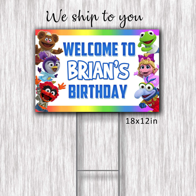 Muppet Babies Yard Sign - 18x12in - outdoor Sign