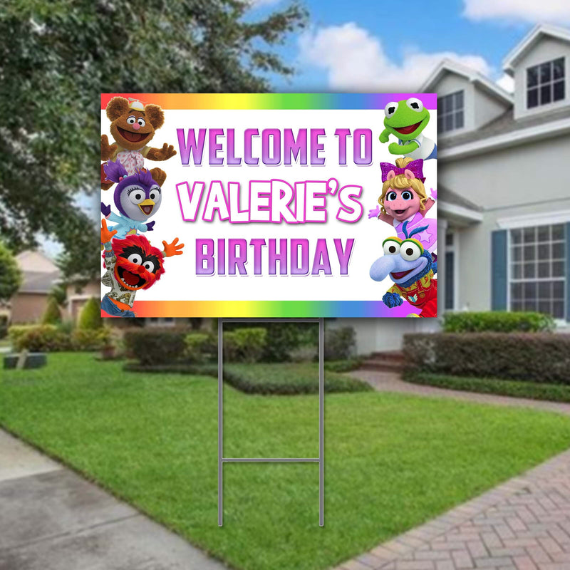 Muppet Babies Yard Sign - 18x12in - outdoor Sign