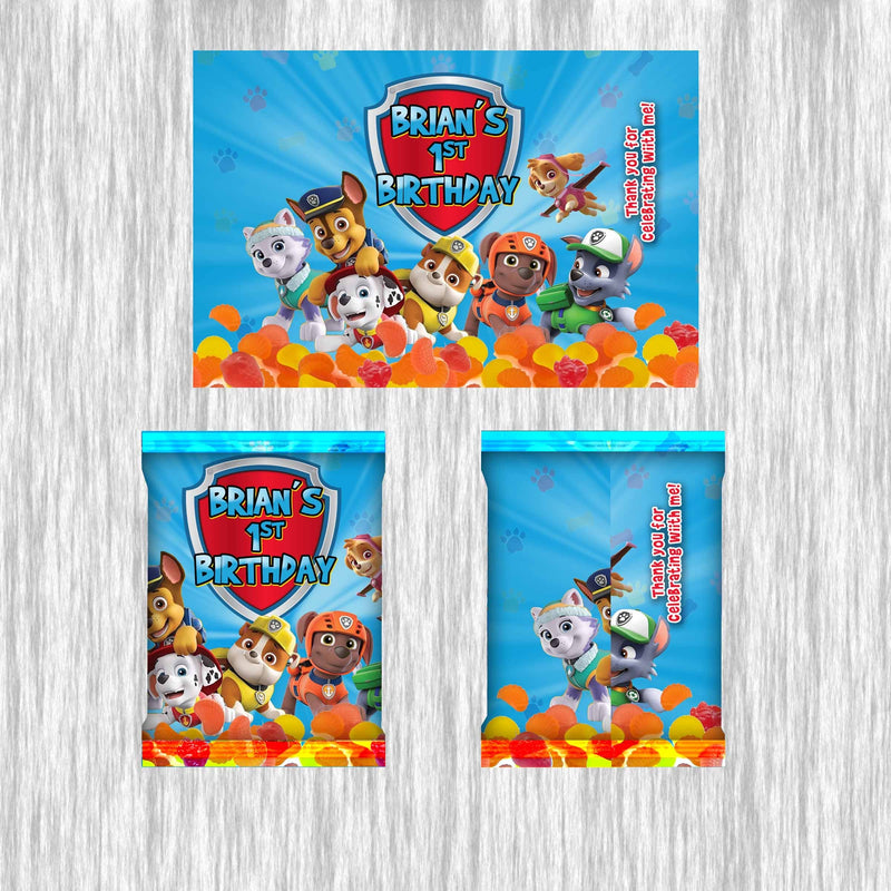 Paw Patrol customized Fruit Snack - 12Pack - Ready  for Favors!