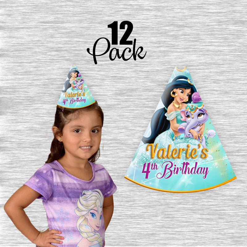 Princess Jasmine party hats - ready to use