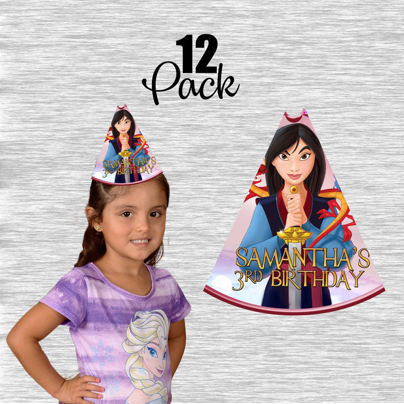 Mulan party hats - ready to use