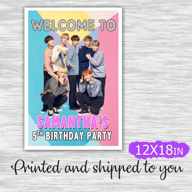 BTS welcome sign - printed and shipped