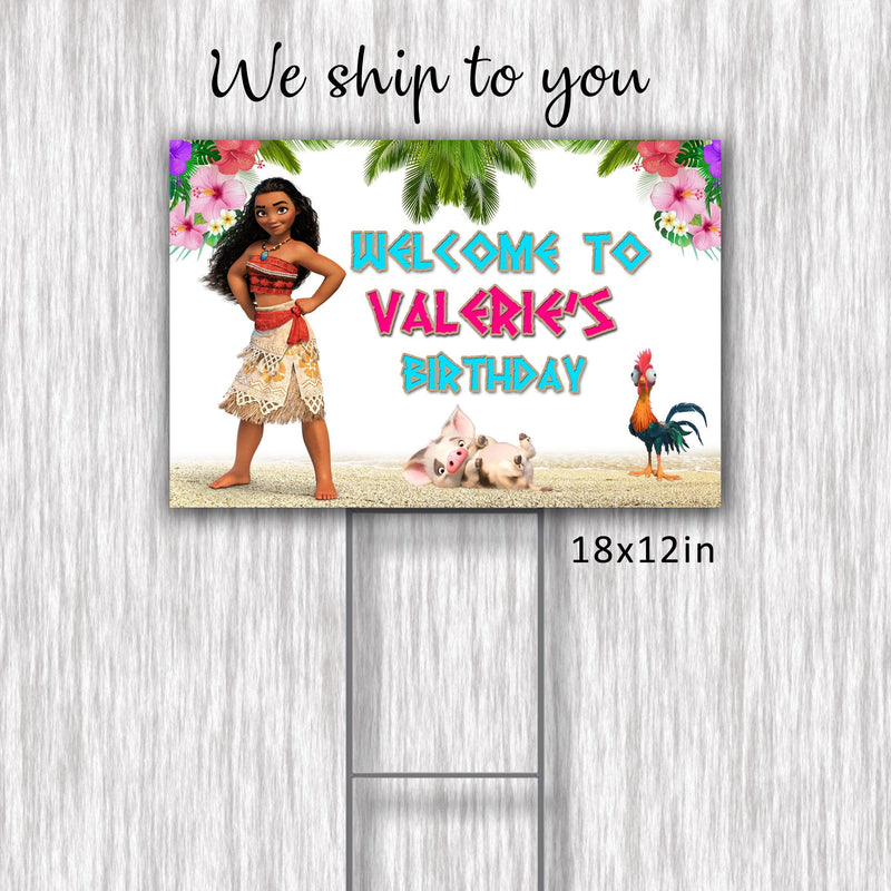 Moana Yard Sign - 18x12in - outdoor Sign