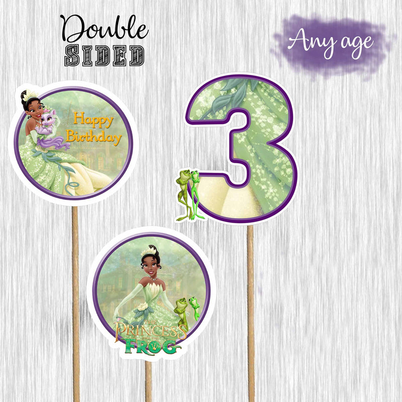 Princess Tiana centerpieces - double sided - ready to use