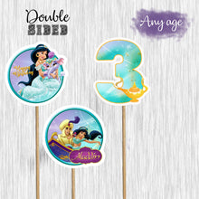Load image into Gallery viewer, Princess Jasmine centerpieces - double sided - Ready to use
