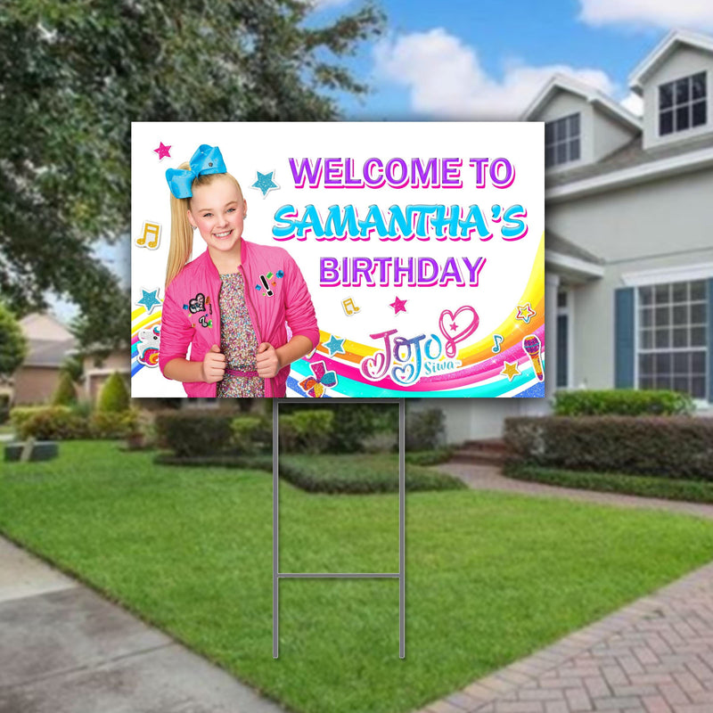 Jojo Siwa Yard Sign - 18x12in - outdoor Sign