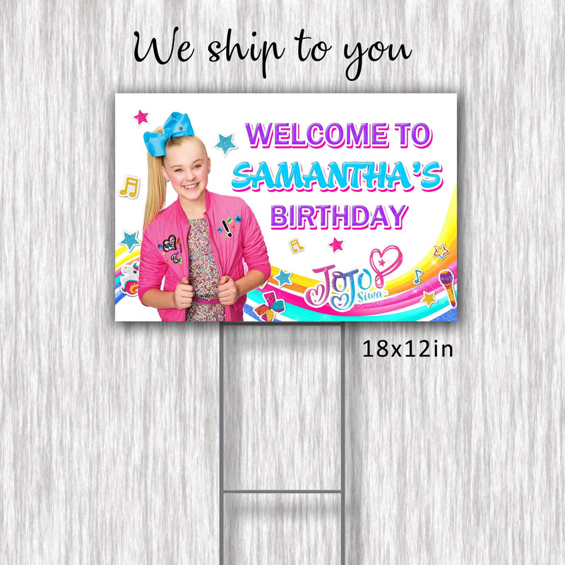 Jojo Siwa Yard Sign - 18x12in - outdoor Sign