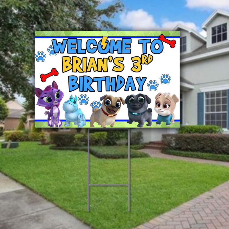 Puppy Dog Pals Yard Sign - 18x12in - outdoor Sign