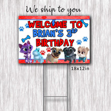 Load image into Gallery viewer, Puppy Dog Pals Yard Sign - 18x12in - outdoor Sign

