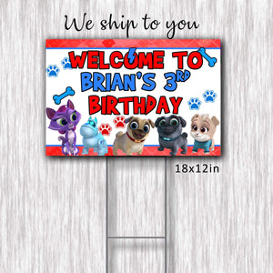 Puppy Dog Pals Yard Sign - 18x12in - outdoor Sign