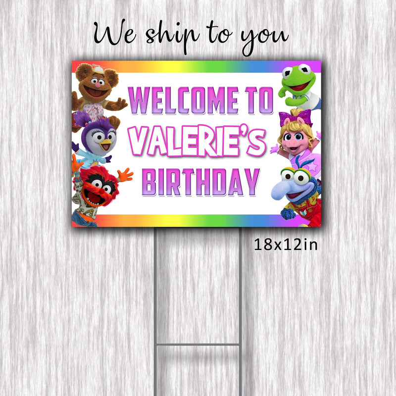 Muppet Babies Yard Sign - 18x12in - outdoor Sign