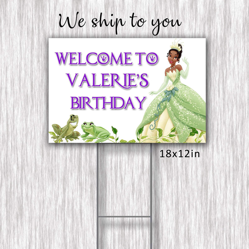 Tiana Yard Sign - 18x12in - outdoor Sign